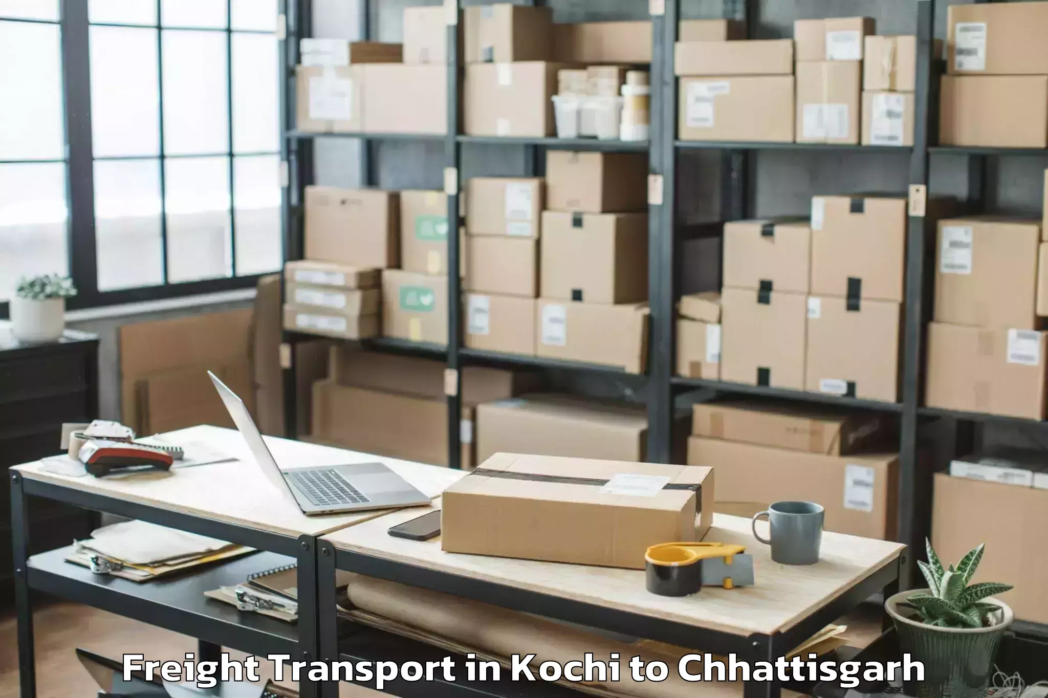 Reliable Kochi to Bhanupratappur Freight Transport